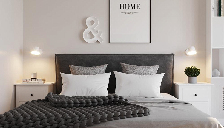 Спальня по проекту @designstudio09. ЖК Прилесный  